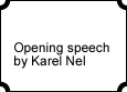 Opening speech by Karel Nel